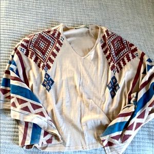 Western Style Poncho Top
